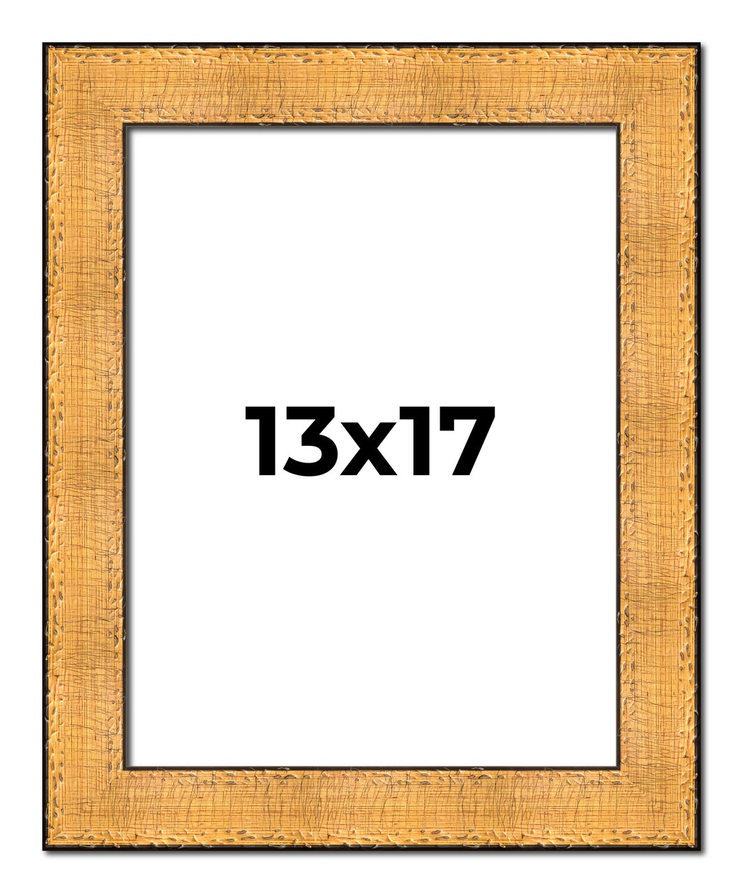 13x17 Embellished Picture Frame with UV-Resistant Acrylic & Acid Free Backing, Available in 3 Finishes - Black, Brown, Gold